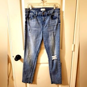 Women's Blue Distressed Jeans